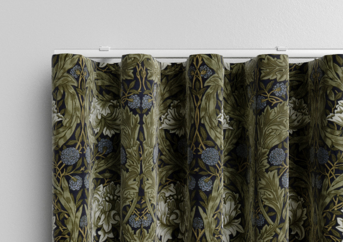 William Morris At Home African Marigold Velvet, Cornflower - Made to Measure Curtains - Image 13